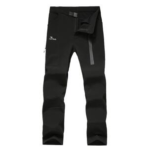 库克鲨鱼户外软壳裤男加绒加厚冲锋登山滑雪防水防风抓绒裤秋冬季