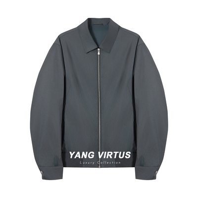 春季男士翻领轻商务休闲夹克