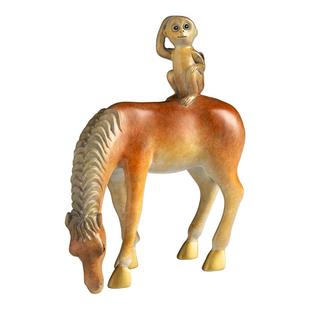 马上封侯摆件黄铜猴子骑马金榜题名令牌挂件考试好彩头礼品送学生