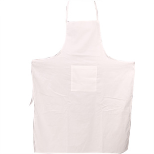白色纯棉布无袖围裙透气纺织面粉厂家居厨师酒店工作服防尘小吃店