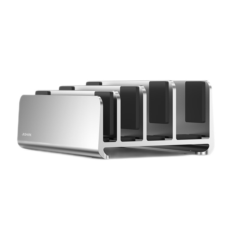 JIUSHARK九鲨铝合金笔记本支架立式收纳调节平板电脑托架桌面四槽