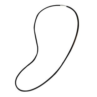 桑蚕丝s925银项链绳男款稍粗黑绳黑色挂绳手工编织吊坠绳