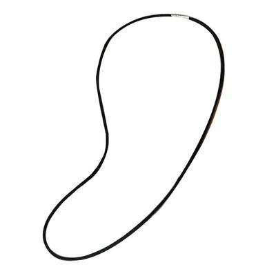 桑蚕丝s925银项链绳男士黑色挂绳