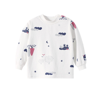 宝宝纯棉保暖内衣儿童秋衣单件上衣新生婴儿男童女贴身打底衫秋装