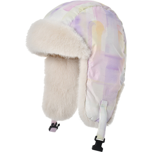 卡蒙儿童轻感彩色羽绒雷锋帽女防风加绒保暖防寒飞行员帽9-13岁