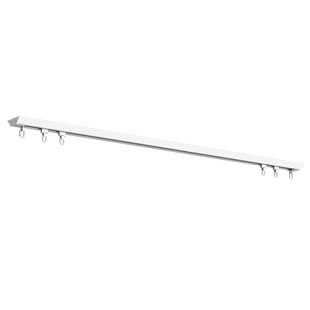 侧装窗帘轨道超薄滑轨隐形免打孔静音导轨顶装单轨双轨V窗帘盒