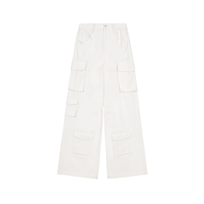 水洗棉工装牛仔裤女纯棉休闲长裤