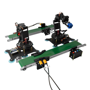 众灵开源六自由度机械臂流水线机器人传输传送带工业场景模拟主题