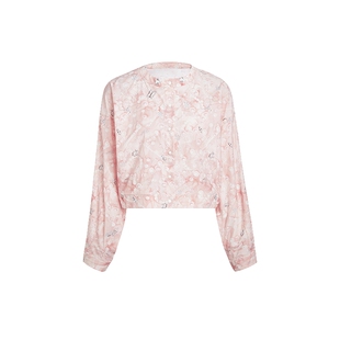 FIVE PLUS外套甜欲少女感轻复古印花修身立领直筒26春新品上衣