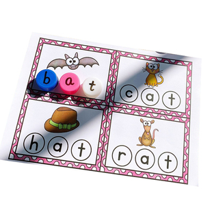 学龄前26个英语字母作业纸瓶盖游戏单可擦写幼儿赠英语启蒙动画片
