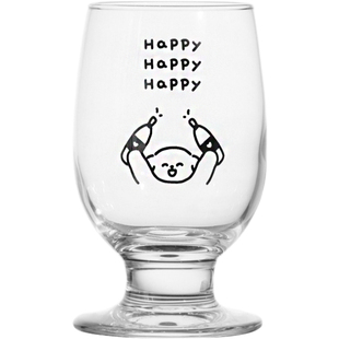 原创可爱小狗杯子~玻璃高脚杯啤酒杯牛奶咖啡杯饮料水杯子红酒杯