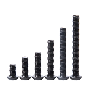 黑10.9级半圆头内六角螺丝元平圆杯盘蘑菇螺栓 M2M2.5M3M4M5M6M8