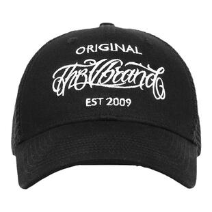 THE V BRAND美式街头国潮花体字LOGO设计可调节弯檐网帽棒球帽