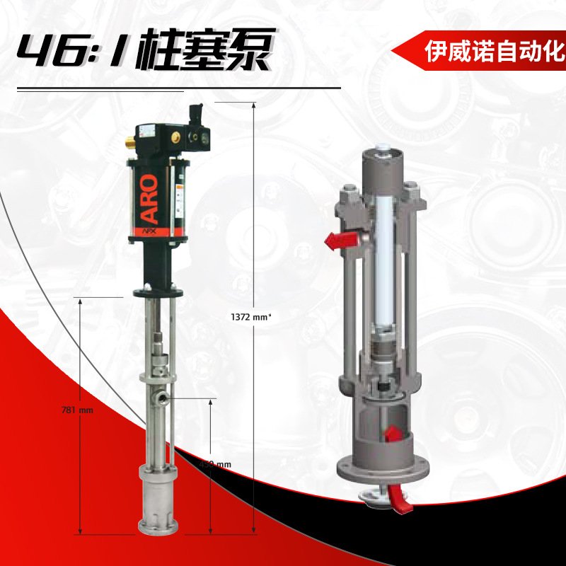 工业高粘度胶水加注输送46:1柱塞泵 自动涂胶机 化工46:1柱塞泵