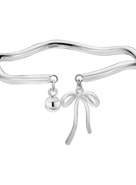 顺钦银楼S9999银流苏蝴蝶结手镯