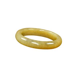 紫润轩新疆和田玉黑山料手镯糖黄青花玉60 5MM亚光三色意境收藏级