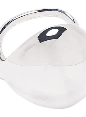 静奢极简约风气质百搭老钱风高级感欧美小众夸张半圆球形单面戒指