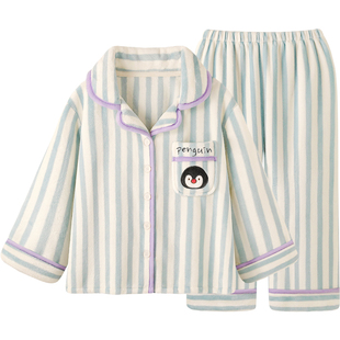 『海盐小企鹅』2026新款加厚法兰绒睡衣女款秋冬季甜美家居服套装