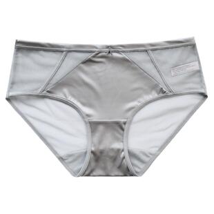 轻奢高级缎面蕾丝内裤女士冰丝网纱黑色性感透明纯棉档女生三角裤