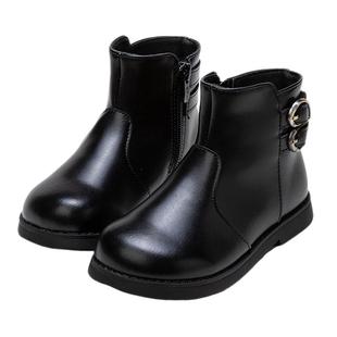 富罗迷儿童靴子女童短靴2025冬季新款软底防滑女孩加厚洋气公主靴