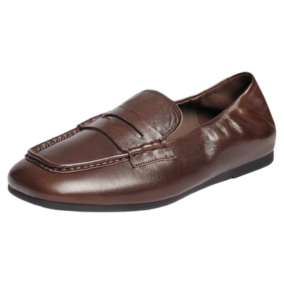 百丽肉桂卷一脚蹬乐福鞋女