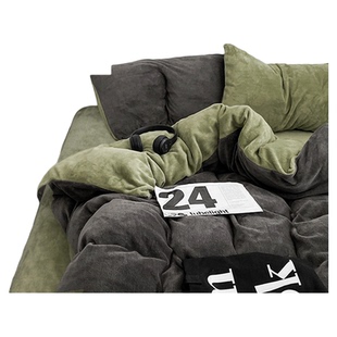 秋冬季牛奶绒被套单件150X200毛绒珊瑚绒被罩法兰绒双面加绒被单