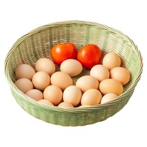 竹编竹篮子竹筐带底座家用水果篮果盘手工竹制品馒头筐点心篮竹篮