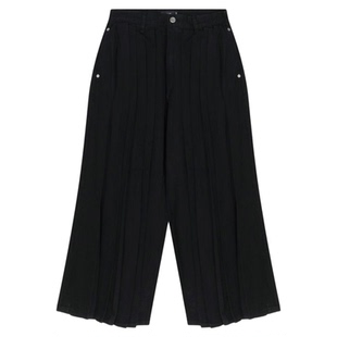 HARE裤子男2026春季新款美式复古压褶宽松牛仔阔腿裤591484