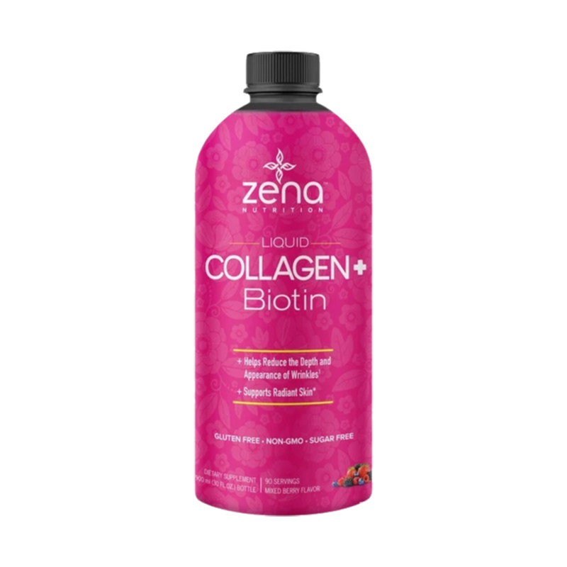 美国直邮 ZENA液体胶原蛋白900ml小分子胶原蛋白肽精华生物素口服