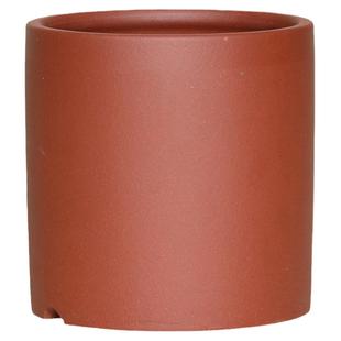 紫砂兰花花盆小直筒透气圆形盆景文竹专用盆高端紫砂花盆精品套盆