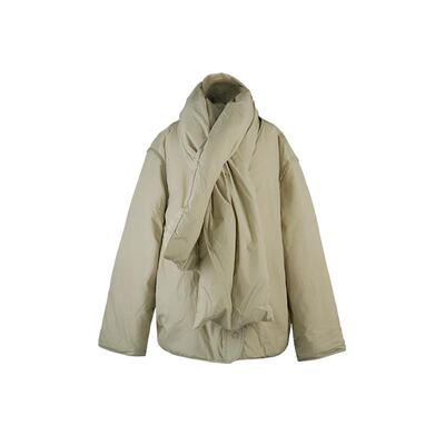 aaaaxbbb羽绒服围巾短款厚外套女