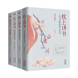 正版 枕上诗书系列全套4册正版 枕上诗书+遇见zui美宋词+遇见zui美唐诗+一本书读懂zui美诗经一诗一词一故事诗词歌赋书排行榜