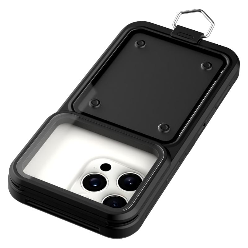 全密封防水手机壳适用iphone16Pro/15/14简约外卖骑手代驾专用雨天湿手触屏不跳屏可充电保护套苹果13Max游泳