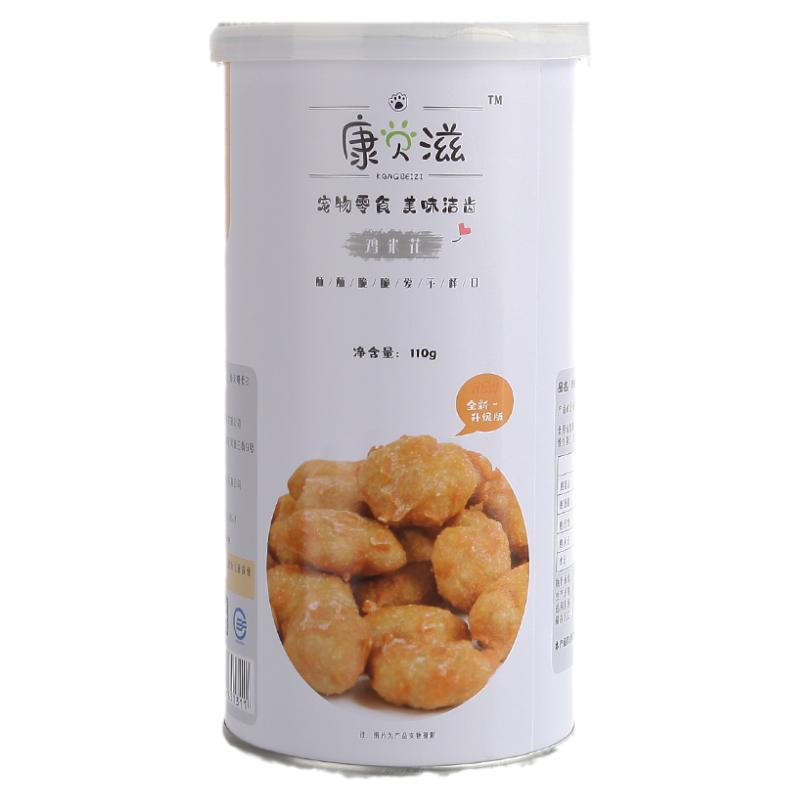 康贝滋-宠物零食磨牙狗零食成犬训练奖励鸡米花110g/罐（新品）