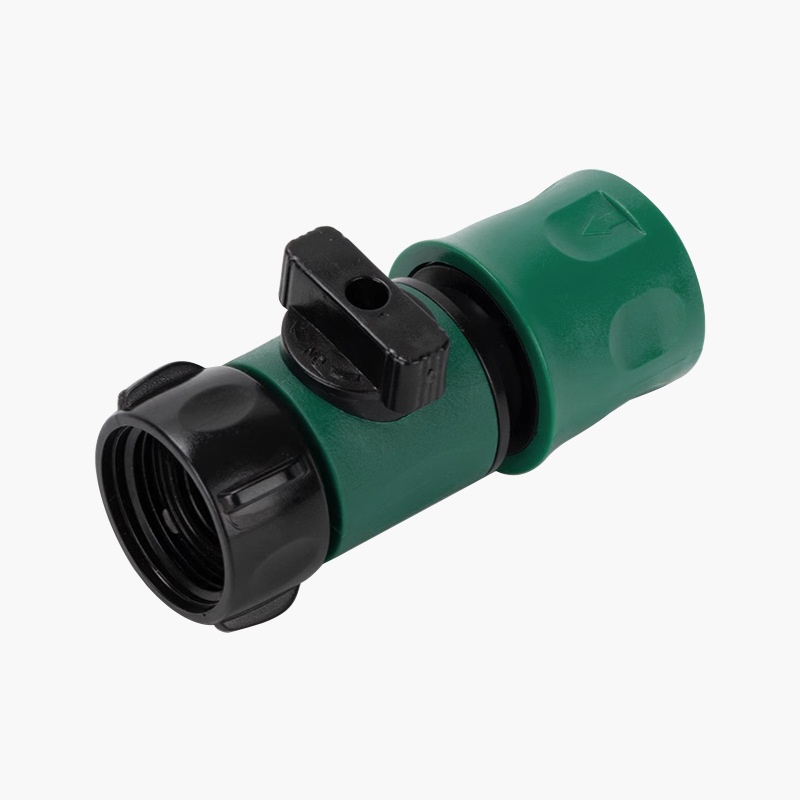 塑料花园软管快速连接带开关连接器带阀门水管快速接头