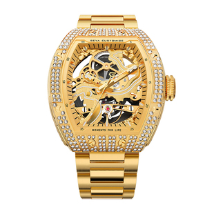 格雅手表男长城机械表全自动防水高档金表酒桶型男士腕表十大品牌