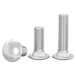 201/304不锈钢小半圆头方颈马车螺栓扁头圆头大螺丝钉货架5M6-M12