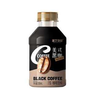 豆丁日记黑咖啡0糖0卡0脂提高代谢开盖即饮300ml咖啡豆瓶装精选