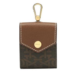 【尊享折扣】BALLY巴利棕色牛皮革女士耳机包6239232