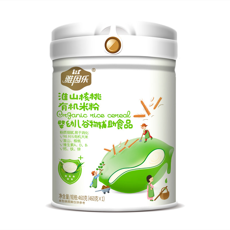 婴儿辅食有机米粉雅因乐罐装