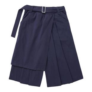 Unvesno (UN) 美拉德中性日系古着裤子过膝八分裙裤阔腿裤裙潮