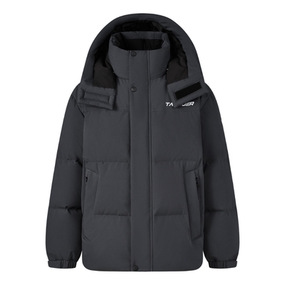 坦博尔百搭短款羽绒服拼接加厚