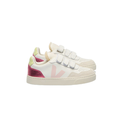 VEJA【官方正品】26秋冬新款 V90 白色/花瓣粉色魔术贴童鞋