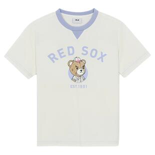 MLB儿童官方男女童潮奢凉感印花舒适皱眉熊圆领T恤26春夏新款