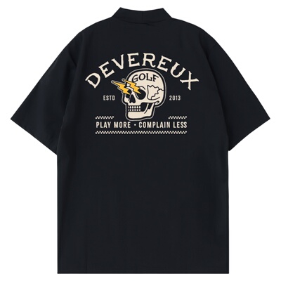 Devereux高尔夫男复古骷髅T恤