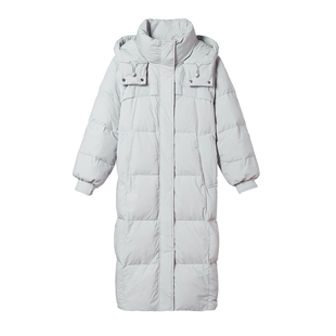 VIEA.ING薇迎蓝色羽绒服女2025冬季新年加厚连帽长款外套保暖上衣