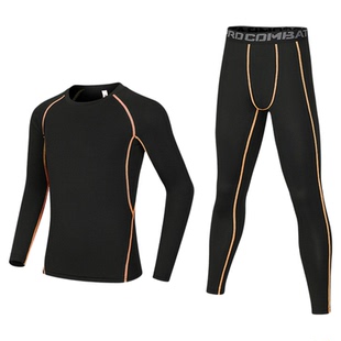 运动速干衣女滑雪保暖套装秋冬户外跑步运动套装高弹紧身运动套装