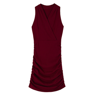 气质性感无袖连衣裙夜 店女装夜总店辣妹紧身收腰抽褶包臀裙子夏