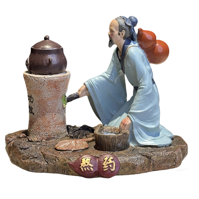 古法制药雕塑文化中医馆摆件