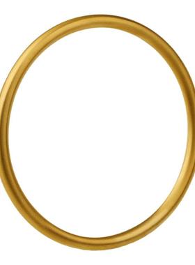 古法磨砂4mm手镯金色实心